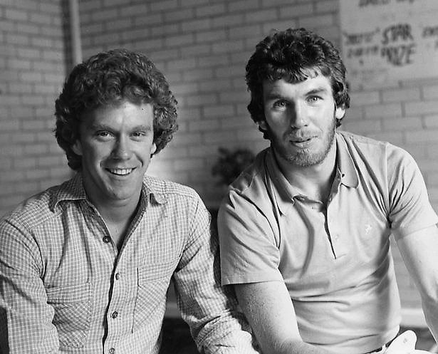 Тони Вудкок (слева) и Питер Уит, июль 1978