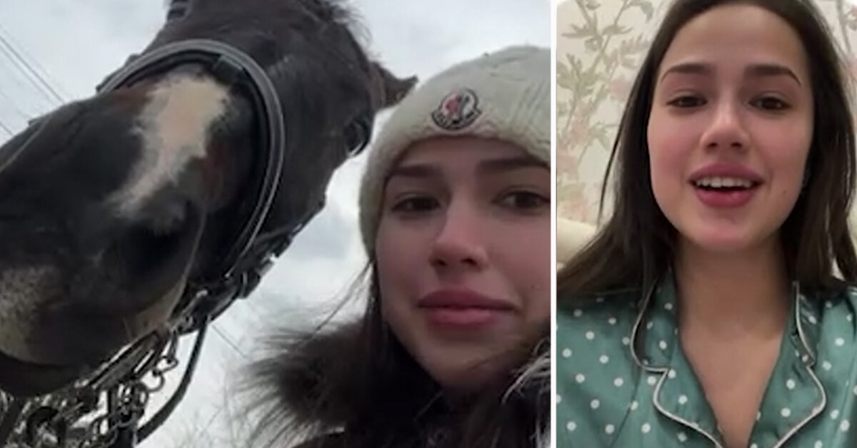 «Уже видели этот фэйл?». Реакция Загитовой на чихнувшую лошадь попала в кадр – снимала сама Алина