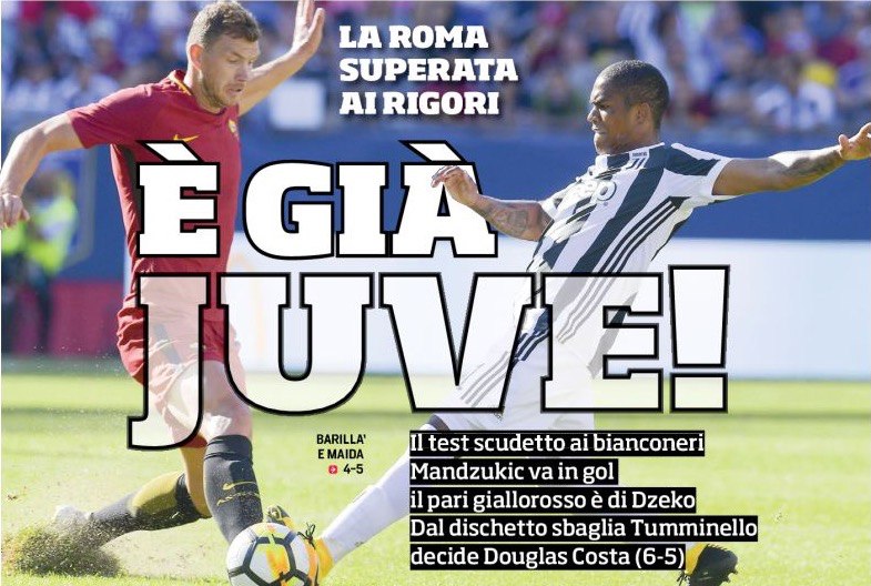 Это уже «Юве»! Заголовки Gazzetta, TuttoSport и Corriere за 31 июля
