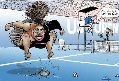 Карикатура на Серену Уильямс по мотивам финала US Open взбесила правозащитников