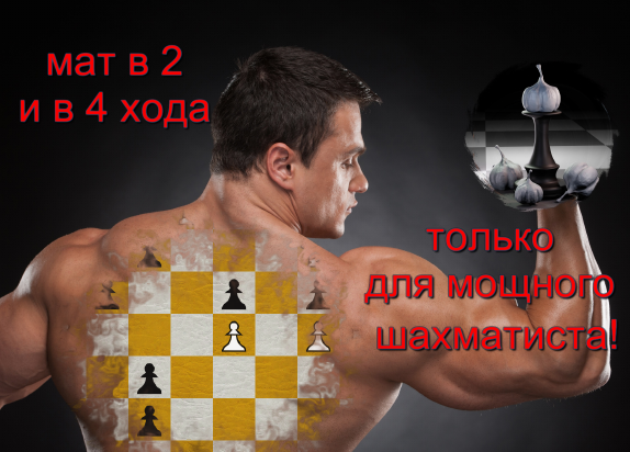 Мат в 2 + мат в 4 хода: только для мощного шахматиста