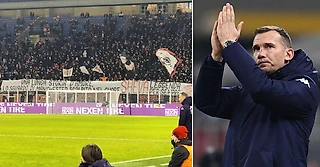 Фанаты «Милана» посвятили баннер Андрею Шевченко. Это безумно трогательно 😊