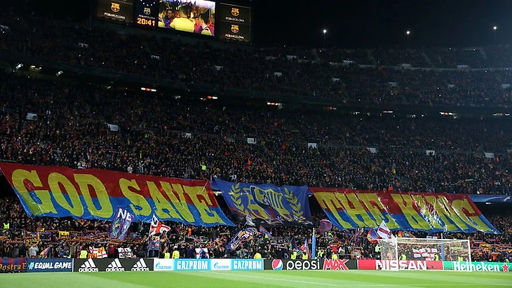 Картинки по запросу Баннер на матче с Барселона - Челси