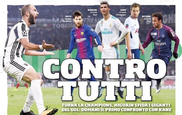 Против всех. Заголовки Gazzetta, TuttoSport и Corriere за 12 февраля