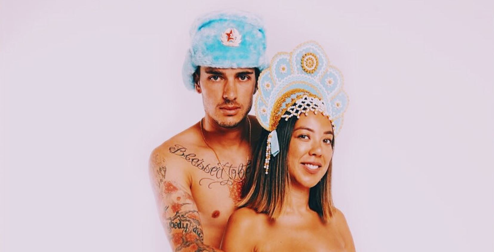 Голубые ушанки и кокошники. Фотосет Нойштедтера в стиле Русь