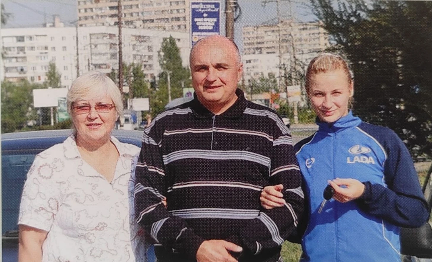 Ольга с родителями: папой Игорем и мамой Ириной