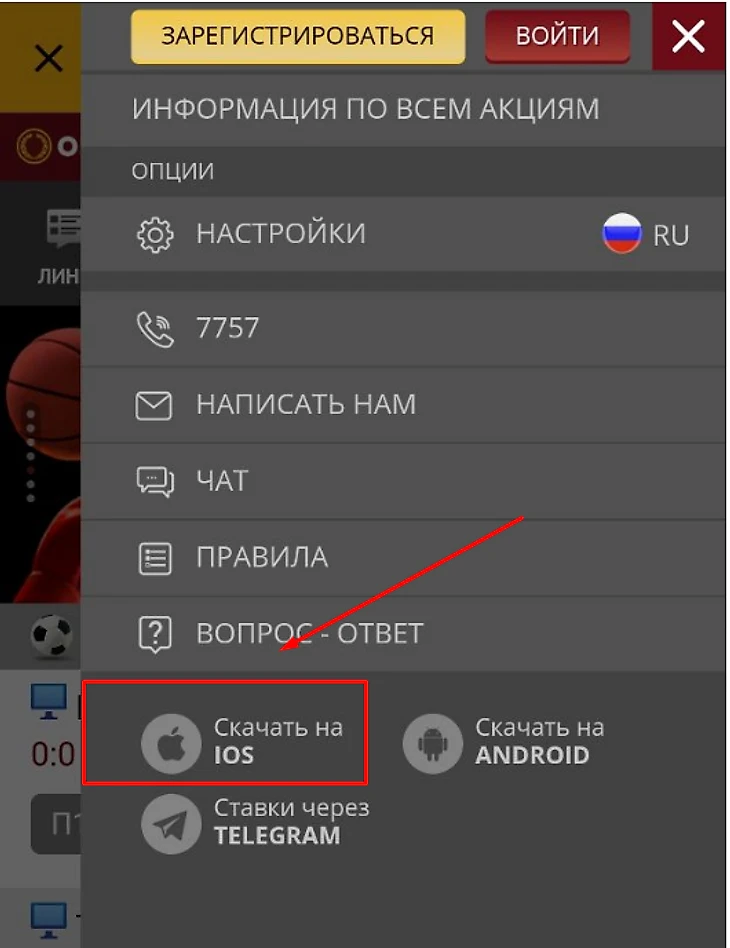 Ссылка на приложения для смартфонов с iOS