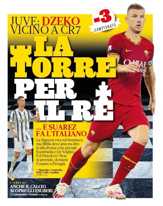 Ладья для короля. Заголовки Gazzetta, TuttoSport и Corriere за 16 сентября