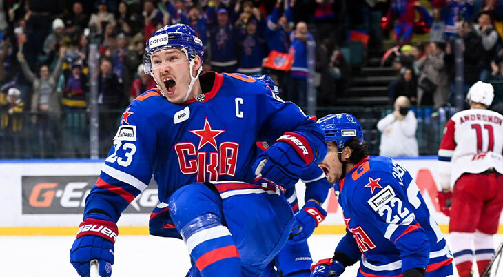 Кажется, СКА помогли судьи: Яшкин ударил соперника по лицу клюшкой и тут же забил победный гол