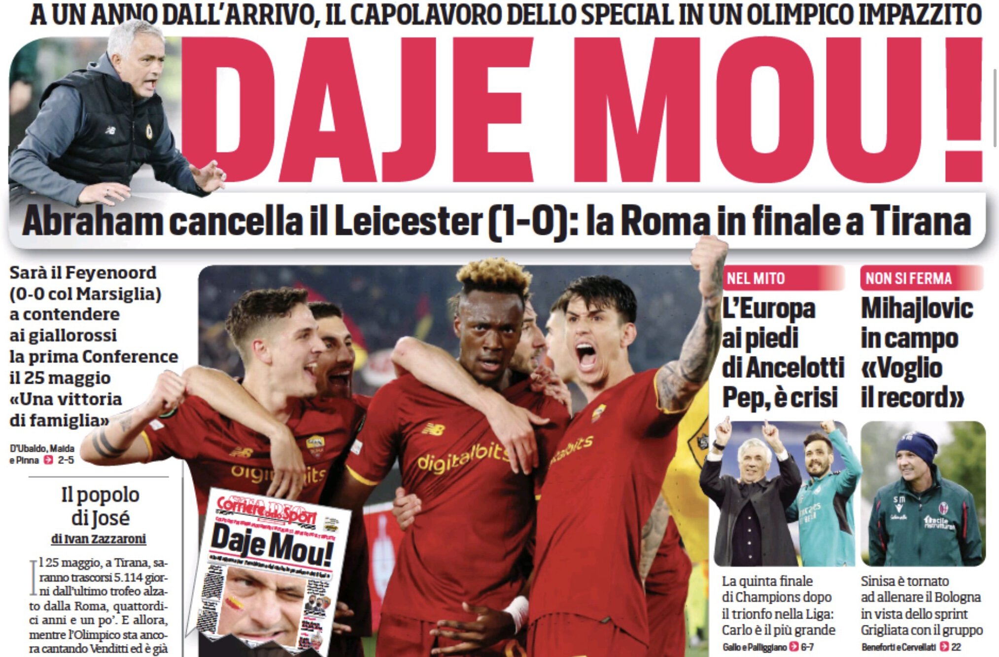 Давай, Маур. Заголовки Gazzetta, TuttoSport и Corriere за 6 мая