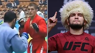 Хабиб в 22 года стал чемпионом по самбо. В Интернете нашли архивные кадры