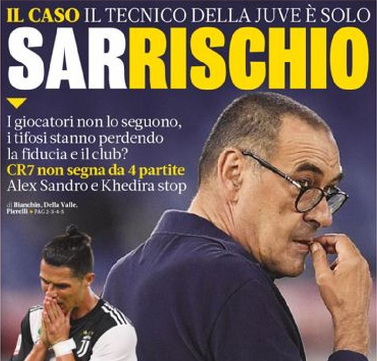 СарРиск. Заголовки Gazzetta, TuttoSport и Corriere за 19 июня