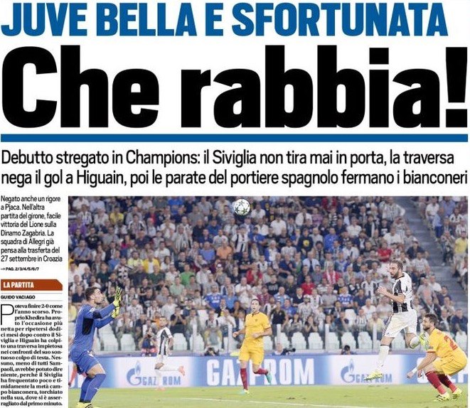 «Какая злость!». Заголовки Gazzetta, TuttoSport и Corriere за 15 сентября