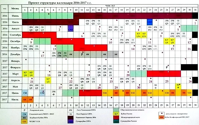 проект календаря от 30