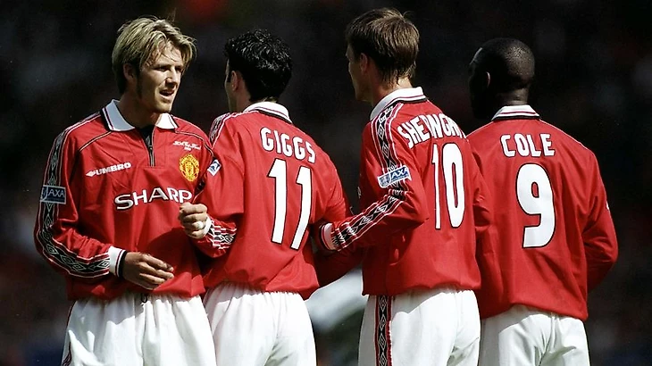 David Beckham and Ryan Giggs in the 1999 FA Cup final