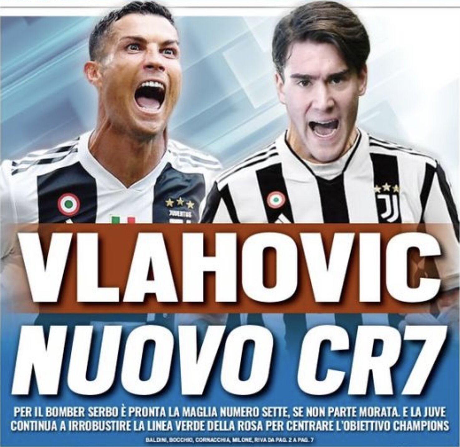 Влахович – новый CR7. Заголовки Gazzetta, TuttoSport и Corriere за 27 января