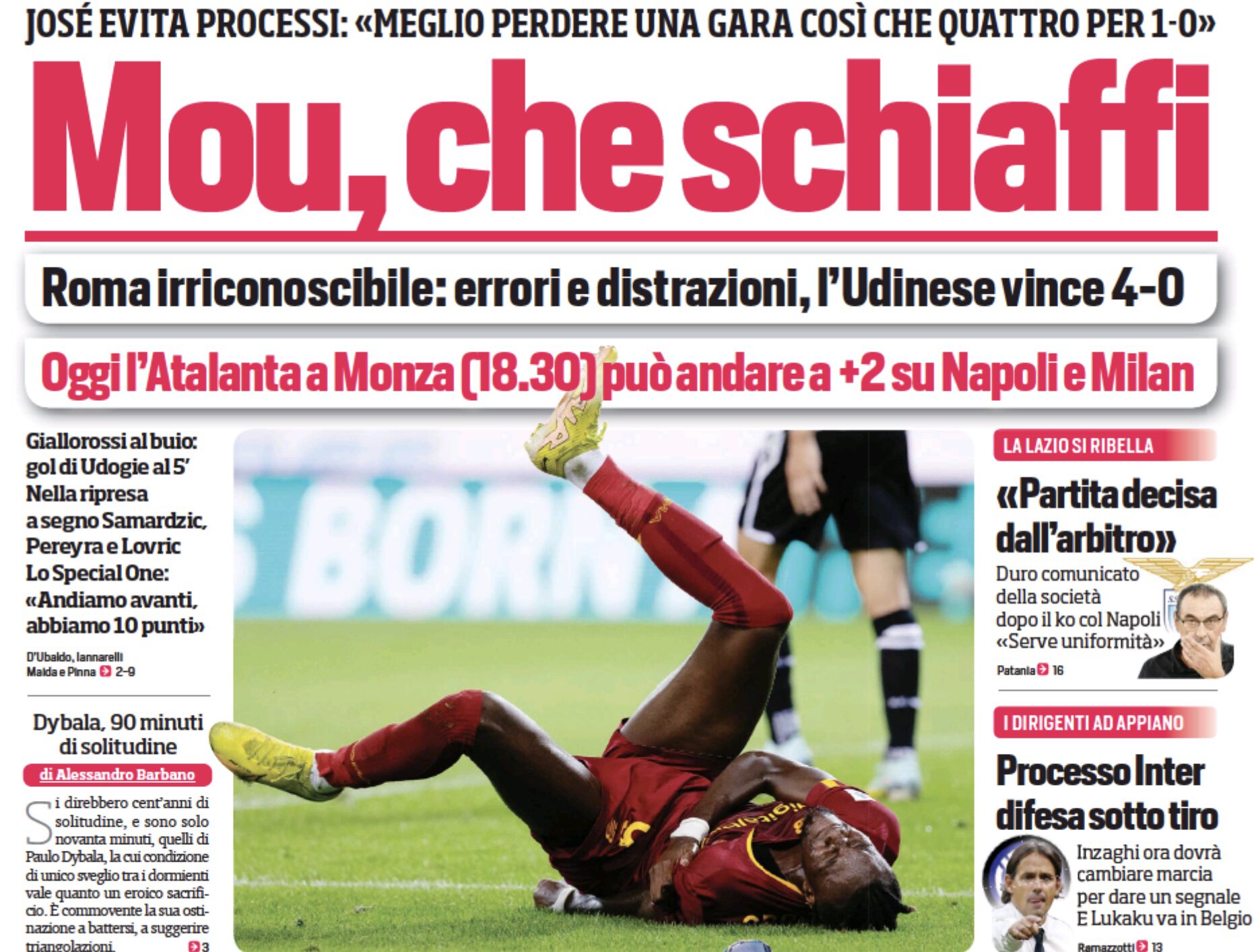 Моур, каковы пощёчины. Заголовки Gazzetta, TuttoSport и Corriere за 5 сентября