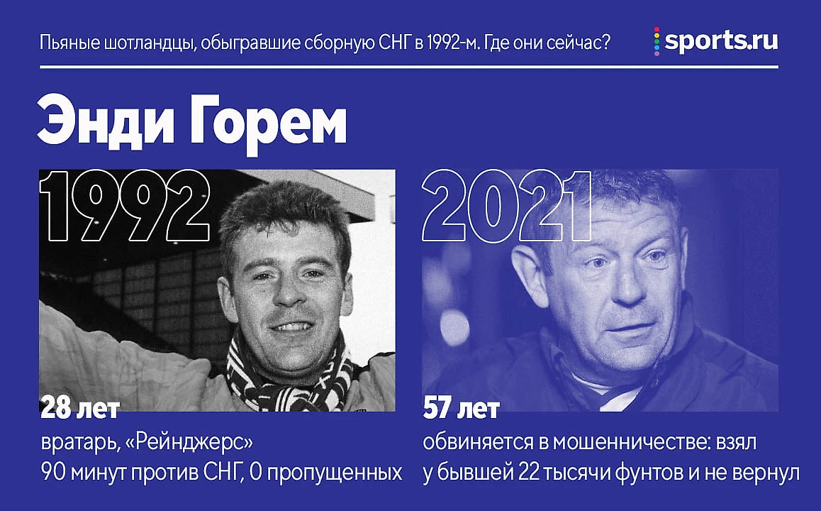 Пьяные шотландцы, обыгравшие сборную СНГ в 1992-м. Где они сейчас? - Буря в  стакане - Блоги Sports.ru