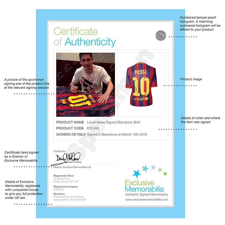 Сертификат подлинности.