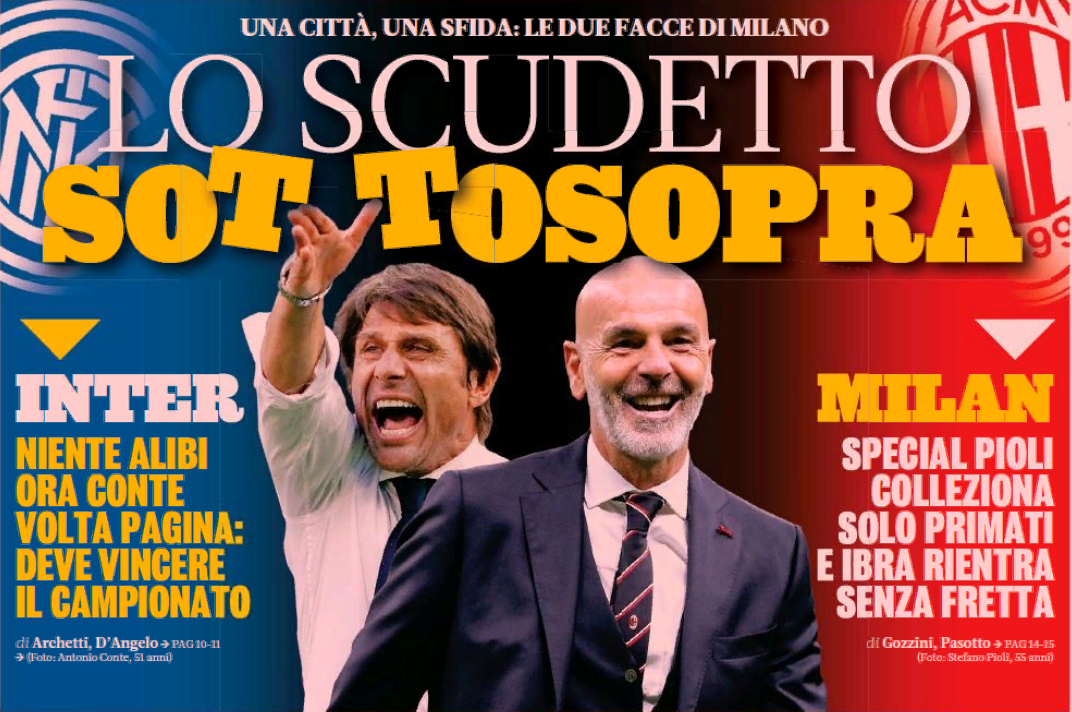 Скудетто вверх тормашками. Заголовки Gazzetta, TuttoSport и Corriere за 12 декабря