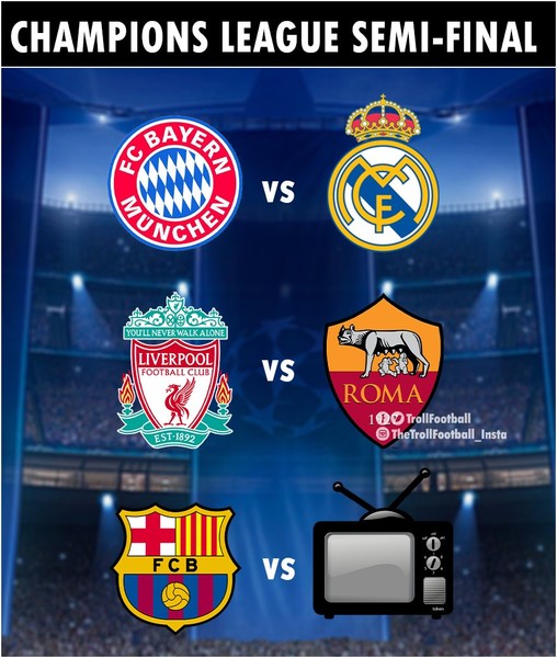 Рома, Бавария, Ливерпуль, Реал Мадрид, Лига чемпионов УЕФА