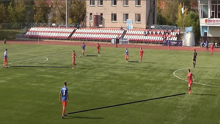 Гибкая полузащита, один из двух цп поднимается по сопернику.