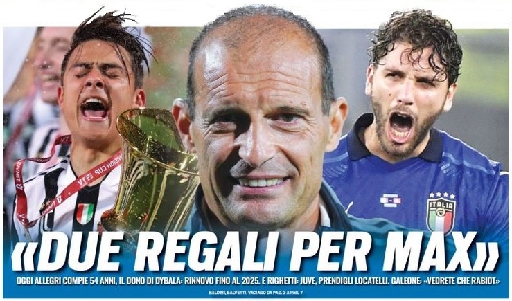 «Два подарка для Макса». Заголовки Gazzetta, TuttoSport и Corriere за 11 августа