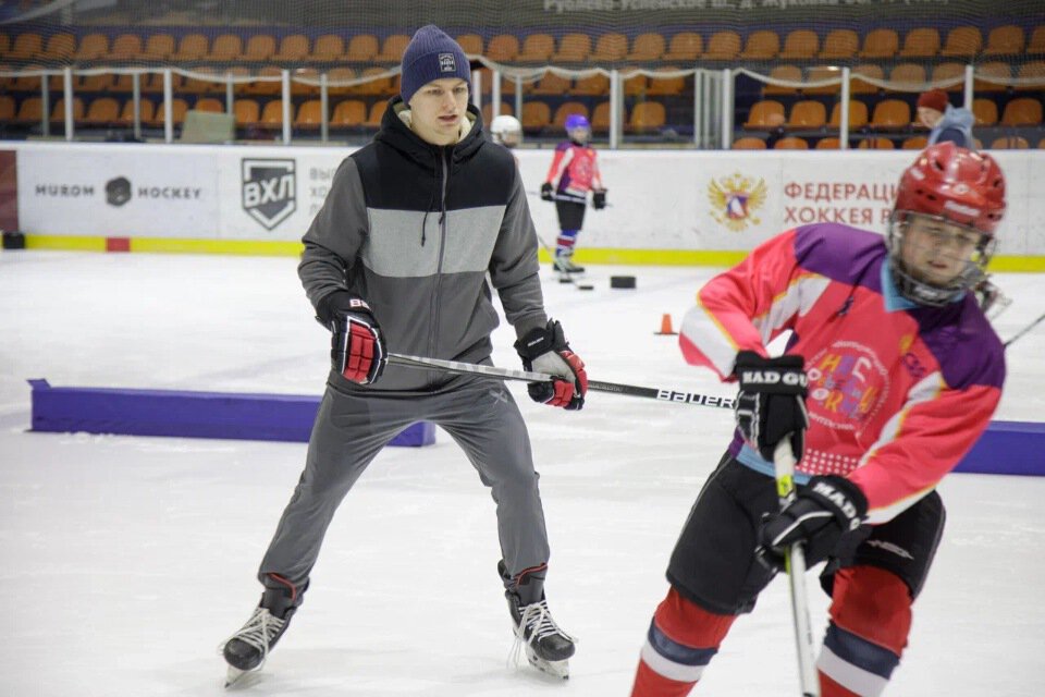 Василий Пономарев и незрячие хоккеисты