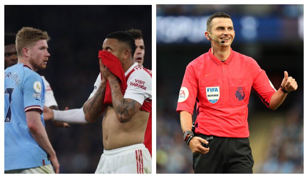 Клубы, Майкл Оливер, премьер-лига Англия, Манчестер Сити, Арсенал