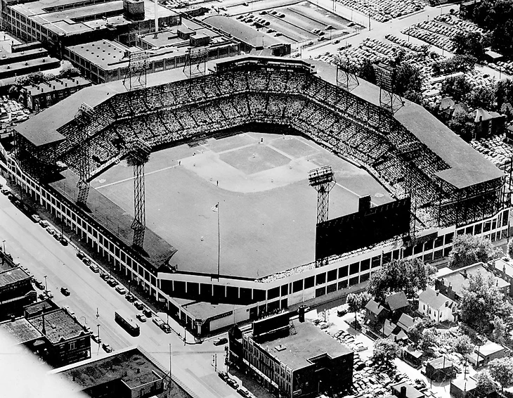 Sportsman's Park, первый бейсбольный стадион в Сент-Луисе