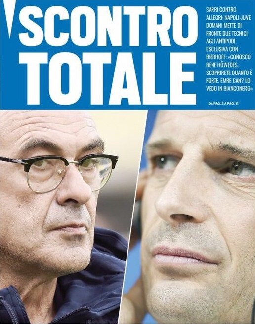 Тотальное противостояние. Заголовки Gazzetta, TuttoSport и Corriere за 30 ноября