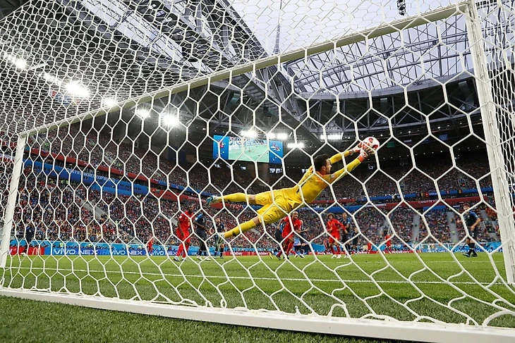 Уго Льорис отражает удар Тоби Алдервейрелда | Getty Images