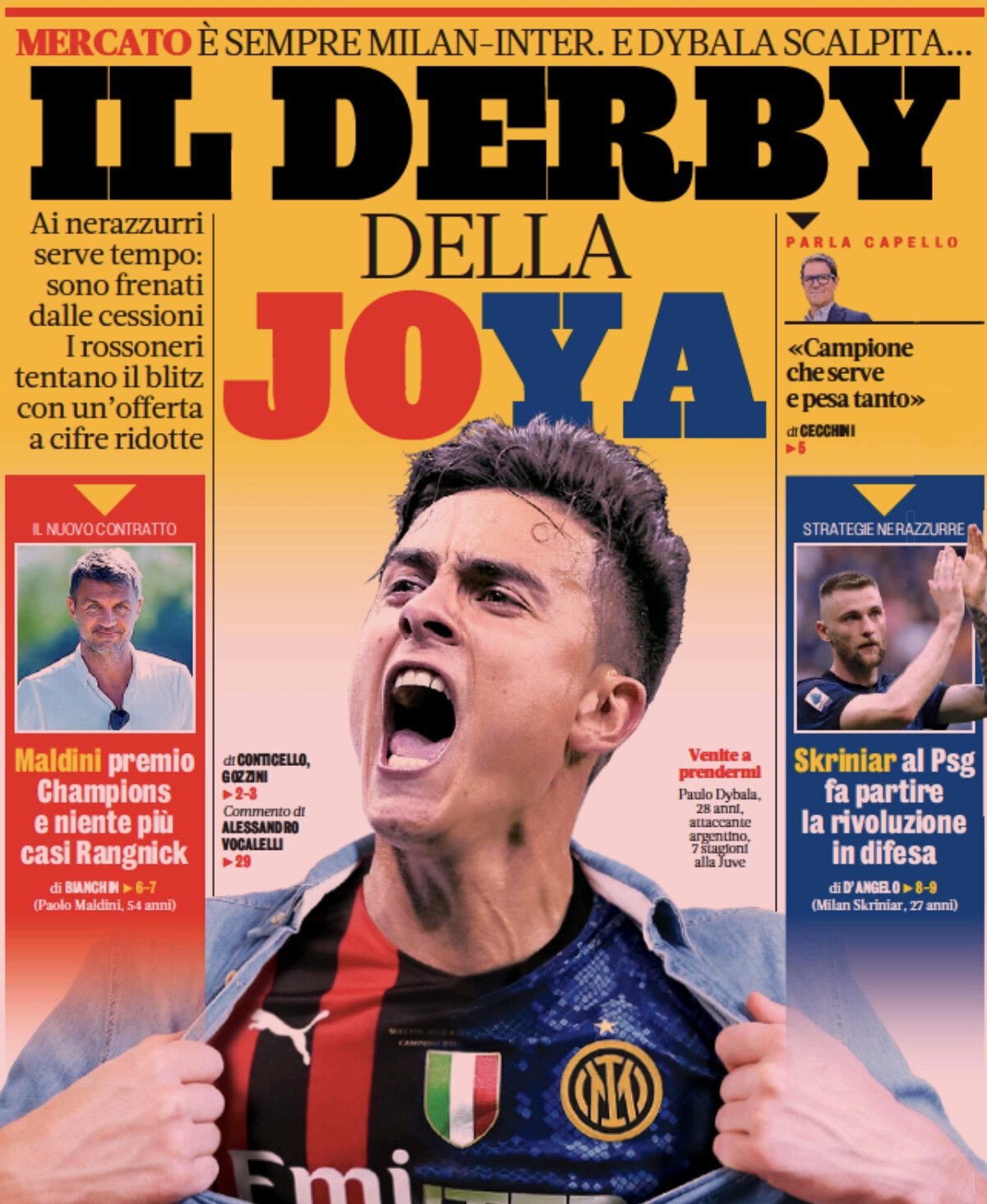 Дерби «Сокровища». Заголовки Gazzetta, TuttoSport и Corriere за 2 июля