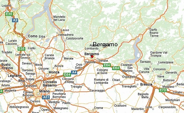 Карта севера Италии