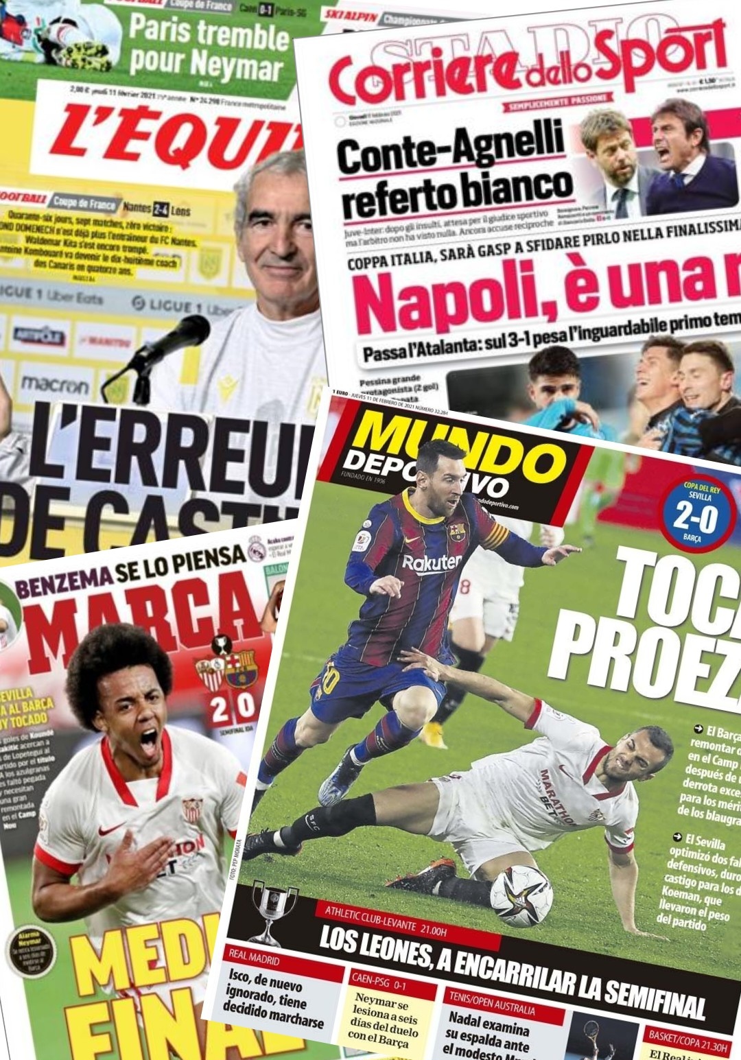 Сегодняшние заголовки главных футбольных газет Европы