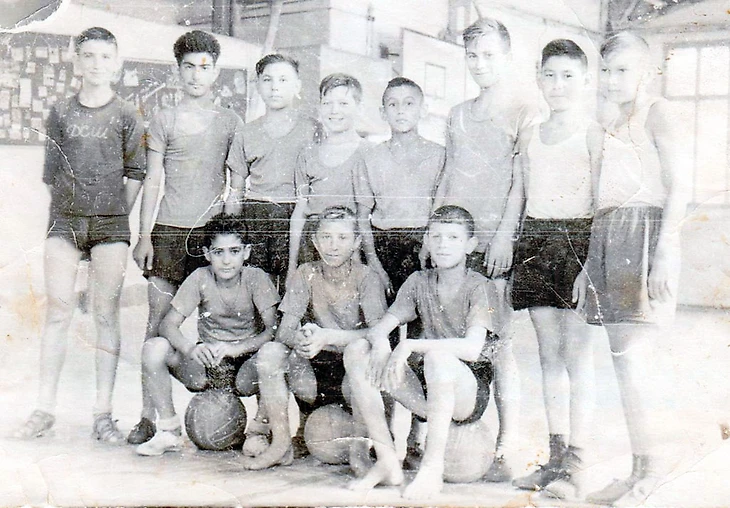 1958 год. Слева направо сидят: Керим Амануллаев, Мехти Агабеков, Вагиф Мамедов