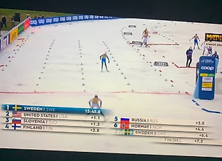 Христина Мацокина и Наталья Непряева в финале командного спринта Кубка Мира в Дрездене заняли 5 место