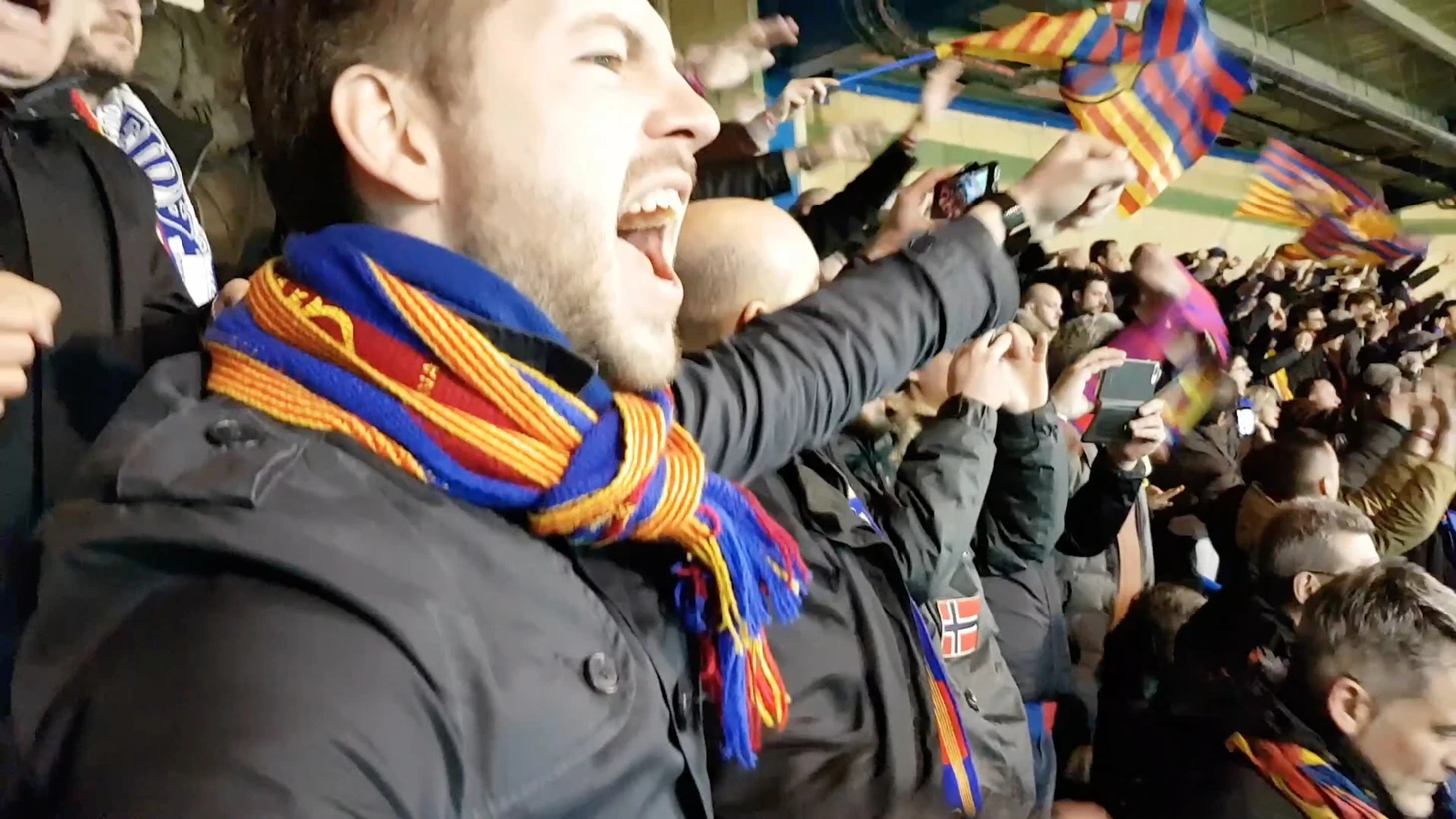 Фанаты Барселона на Стэмфорд Бридж