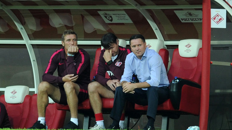 4 августа 2016 года. Москва. &quout;Спартак&quout; – АЕК – 0:1. Массимо КАРРЕРА, Егор ТИТОВ и Дмитрий АЛЕНИЧЕВ. Фото Алексей ИВАНОВ, &quout;СЭ&quout;