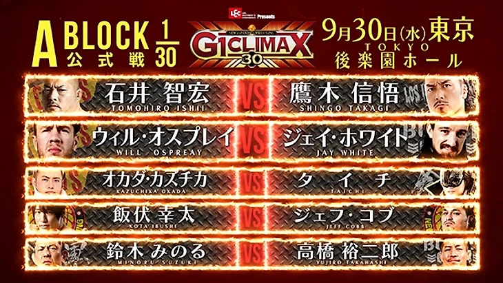 Превью NJPW G1 Climax 30, изображение №30