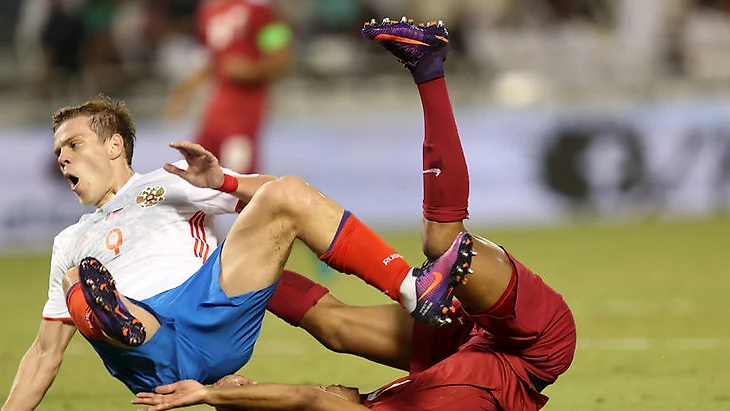 10 ноября 2016 года. Доха. Катар - Россия - 2:1. Александр КОКОРИН: игра на поражение. Фото REUTERS