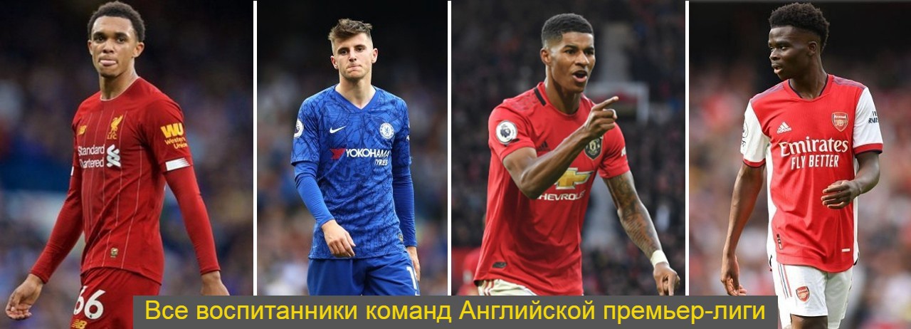 Все воспитанники команд Английской премьер-лиги