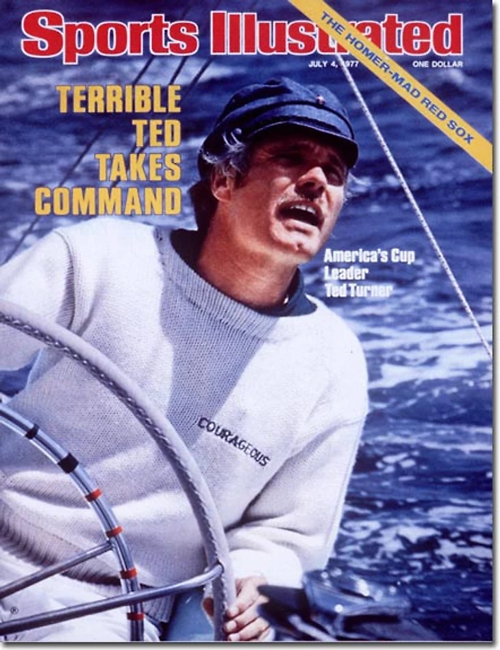 Ted Turnner Leader of the Americas Cup. July 4, 1977