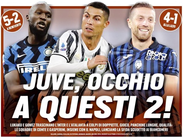 «Юве», внимание к этим 2! Заголовки Gazzetta, TuttoSport и Corriere за 1 октября