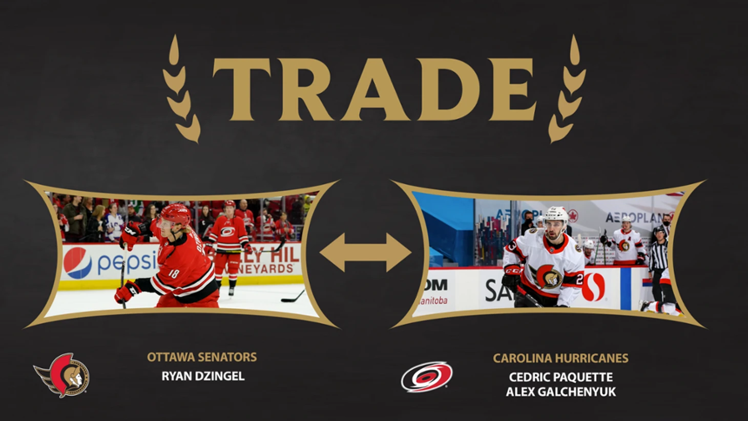 Ottawa Senators acquire forward Ryan Dzingel from Carolina
