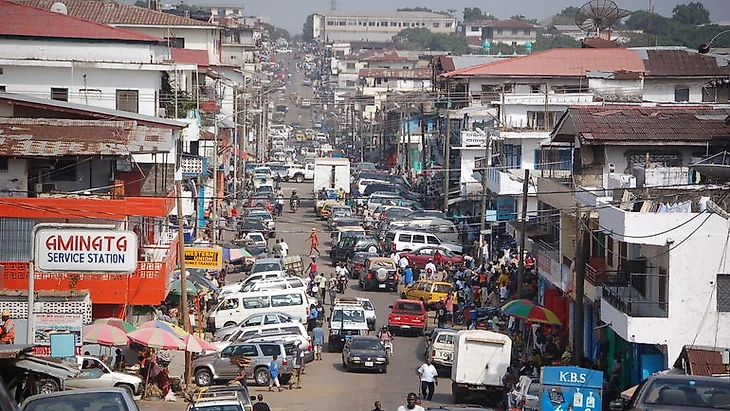 Центр столицы Либерии Монровии. Фото hearttoheart.org