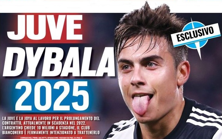 «Юве»-Дибала, 2025. Заголовки Gazzetta, TuttoSport и Corriere за 7 февраля