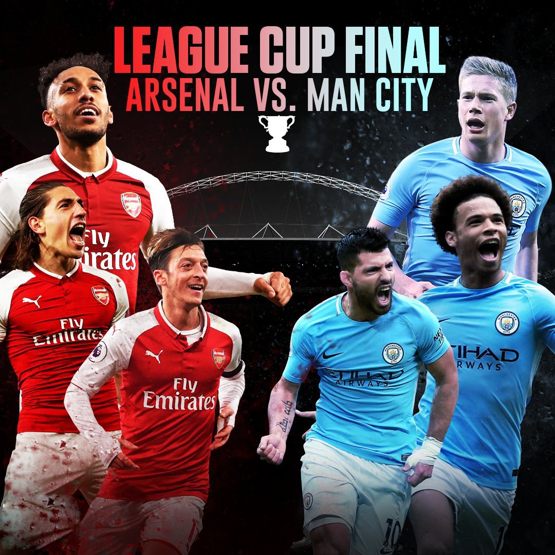 Кто одержит победу в финале Кубка английской лиги? Арсенал VS Манчестер Сити