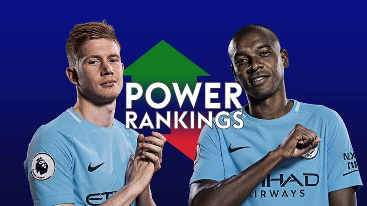 «Кевин Де Бруйн» из Манчестер Сити - верхняя часть графика сезонов Power Rankings, в то время как напарник Фернандиньо - на No 4