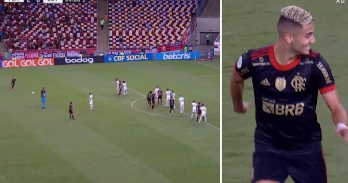 📹 Видео дня: нереальный штрафной Перейры в Бразилии
